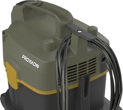 Proxxon Automatische werkplaatsstofzuiger WSA (230 V, 50/60 Hz, vermogen 700 watt, voor elektrisch gereedschap tot 1.800Watt, gewicht 4,3 kg, 11 liter reservoir, industriële stofzuiger)