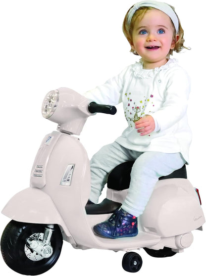 TURBO CHALLENGE - Vespa Gts - Elektrische Drager - 119150 - Scooter - Wit - Klaar om te Rijden - Max 25 kg - Plastic - Oplaadbare Batterijen - Vanaf 24 maanden