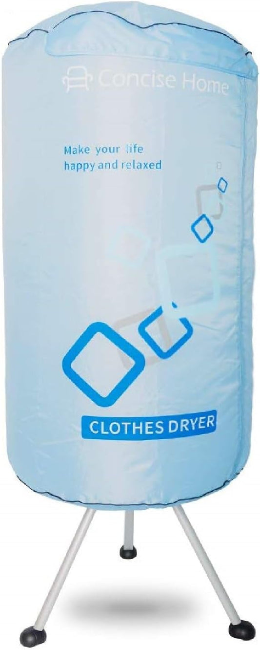 Draagbare Elektrische Wasdroger – Warme Luchtdroger – Tumble Dryer – Droogrek – Kledingdroger – 1000 W Krachtige Motor – 10 kg Capaciteit Met Dubbele Aluminiumlegering