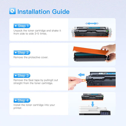 Tonercartridge – Toner Cartridge – Printcartridge – Inktcartridge – Zwart Cyaan Magenta Geel – Hoge Paginaopbrengst – Ingebouwde Chip Voor Directe Compatibiliteit