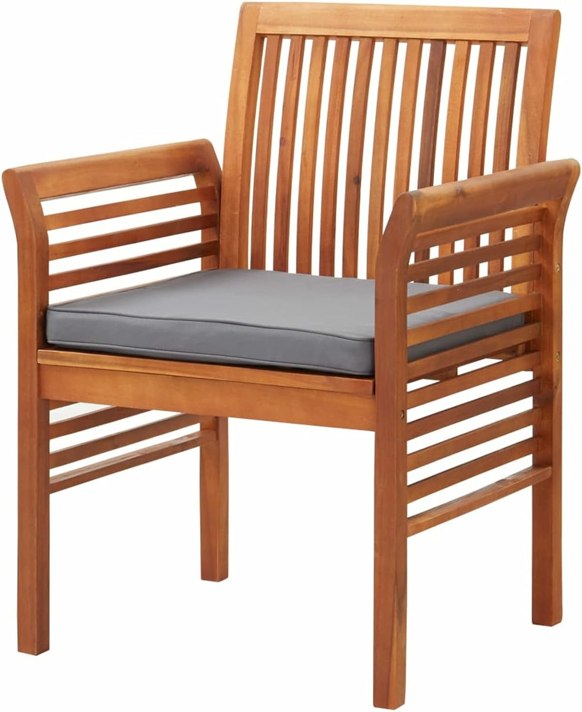 Tidyard Garden Dining Chair with Solid Acacia Wood Cushion - QUORE