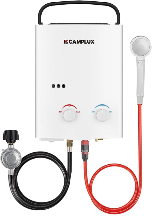 Camplux AY132 Tankless Gasboiler, 5L gas propaan boiler Tankless Instant Warm watermaker 10kW energieklasse A