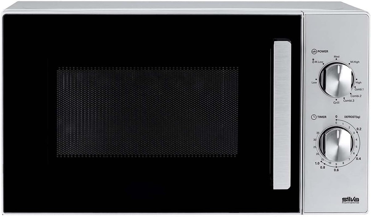 Silva Schneider MW-G 25.5 magnetron met grill 20 liter, 700W magnetronvermogen, 1000W grill, 5 standen, 3 combi-programma's, ontdooifunctie, timer, glazen draaiplateau Ø 25,5 cm, incl. grillrooster -