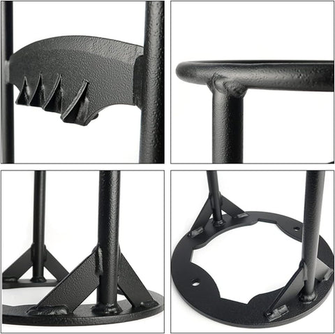 Houtklover - Houtsplijter - Handmatige Wandhouder - Kloofwig - Brandhoutsplijter - voor Zacht Hout - Aanmaaksplijter - Ideaal voor Camping - Picknick - Tuinhuis - 22 x 31 cm - Zwart