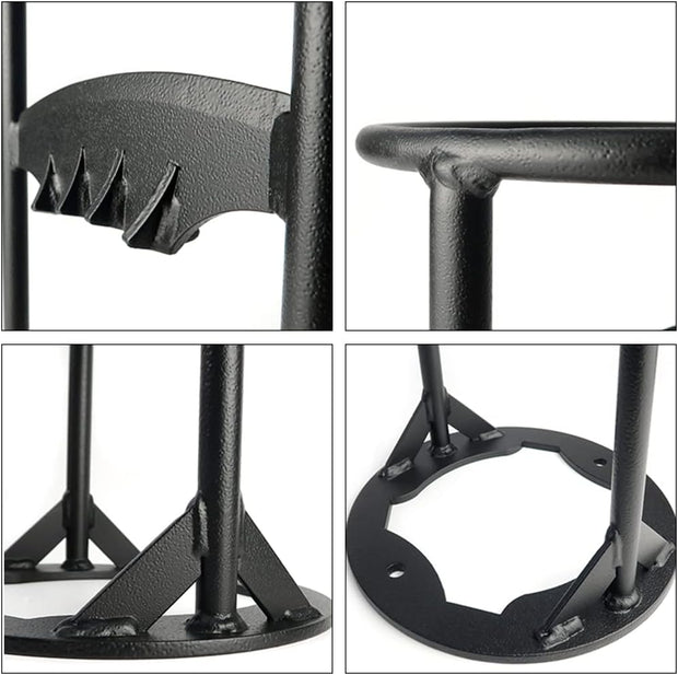 Houtklover - Houtsplijter - Handmatige Wandhouder - Kloofwig - Brandhoutsplijter - voor Zacht Hout - Aanmaaksplijter - Ideaal voor Camping - Picknick - Tuinhuis - 22 x 31 cm - Zwart