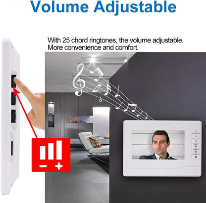 KDL Heimat 7 inch RFID video deurbel intercom deurtelefoon systeem 2 monitoren met 1 IR camera Nachtzicht 800x480 Hoge resolutie voor meerdere appartementen / gezinnen