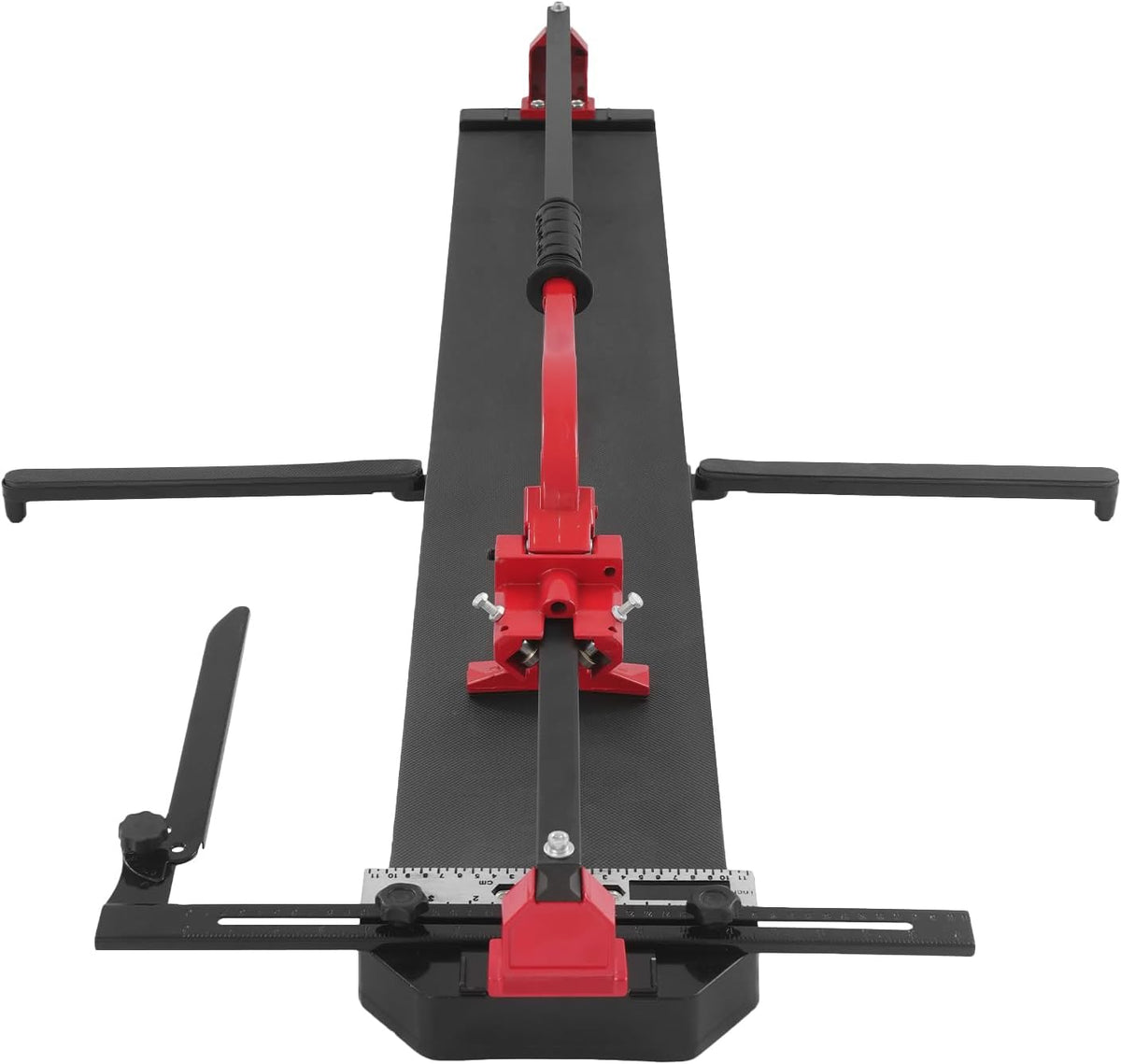 OUKANING Manual Tile Cutter with Non-Slip for Precise Cuts up to 15 mm Thickness, Ball Bearing Sliding Head for Fast Grooves and Straight Cuts, for Ceramic, Porcelain (Red, 120 cm) - QUORE