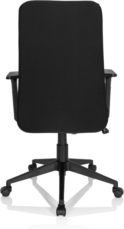 hjh OFFICE 724581 Home-Office bureaustoel COSIO I stof zwarte draaistoel gevoerd, rugleuning ergonomisch, kantelfunctie, donkerblauw, één maat