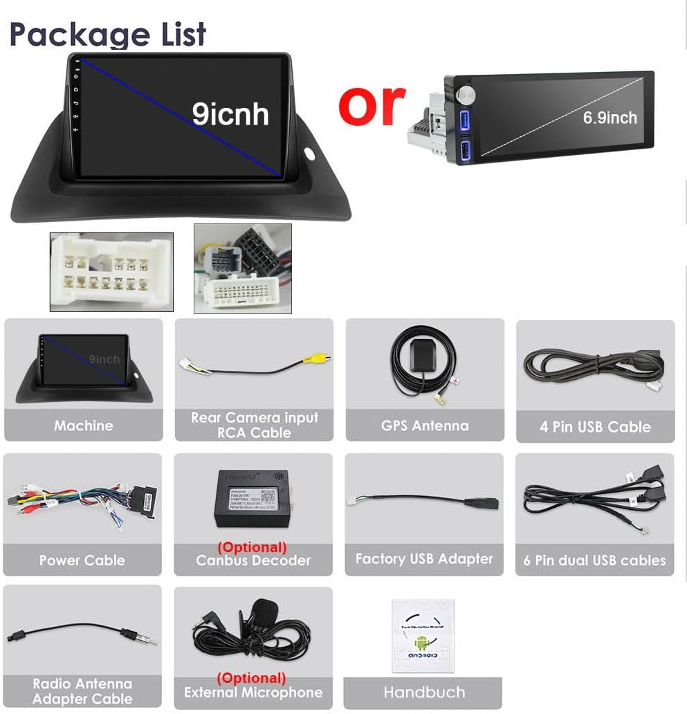 HD GPS Navigatie Autoradio – Multimedia Speler – Inbouw Radio – Auto Stereo – Navigatiesysteem – Draadloze CarPlay & Android Auto – Achteruitrijcamera Ondersteuning
