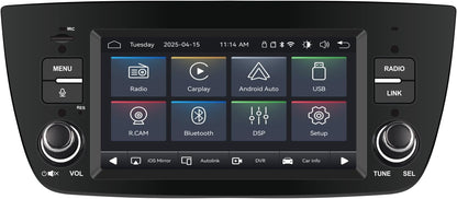 Autoradio Fiat Doblo – Autostereo – Multimedia Speler – Navigatiesysteem – Radioontvanger – Snelle Linux Opstart – Draadloze CarPlay & Android Auto