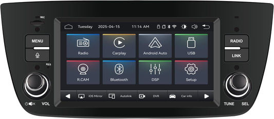 Autoradio Fiat Doblo – Autostereo – Multimedia Speler – Navigatiesysteem – Radioontvanger – Snelle Linux Opstart – Draadloze CarPlay & Android Auto