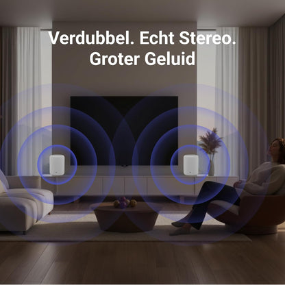 WiiM Sound Lite Smart Speaker, Hi-Res 24-bit/192 kHz, AI RoomFit™ Kamercorrectie, 100W Piekvermogen, Wi-Fi 6E/Bluetooth 5.3, Multiroom & Stereo Pairing, Wit