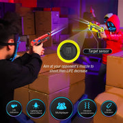 Laser Tag - Laser Guns - Lasergame - Oplaadbare - 4 Spelers - met Oplaadstation - GeenVesten Nodig - Infrarood Laserpistolen - Data Display - voor Kinderen - Tieners - Volwassenen - Familie Groepsactiviteit Spel