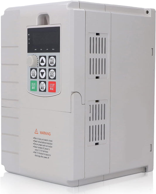 Aandrijving met Variabele Frequentie, 7.5KW VFD-omvormer Frequentieomvormer Eenfasige 220V-ingang 3-fase 380V-uitgang Motoromvormer voor Motorsnelheidsregeling