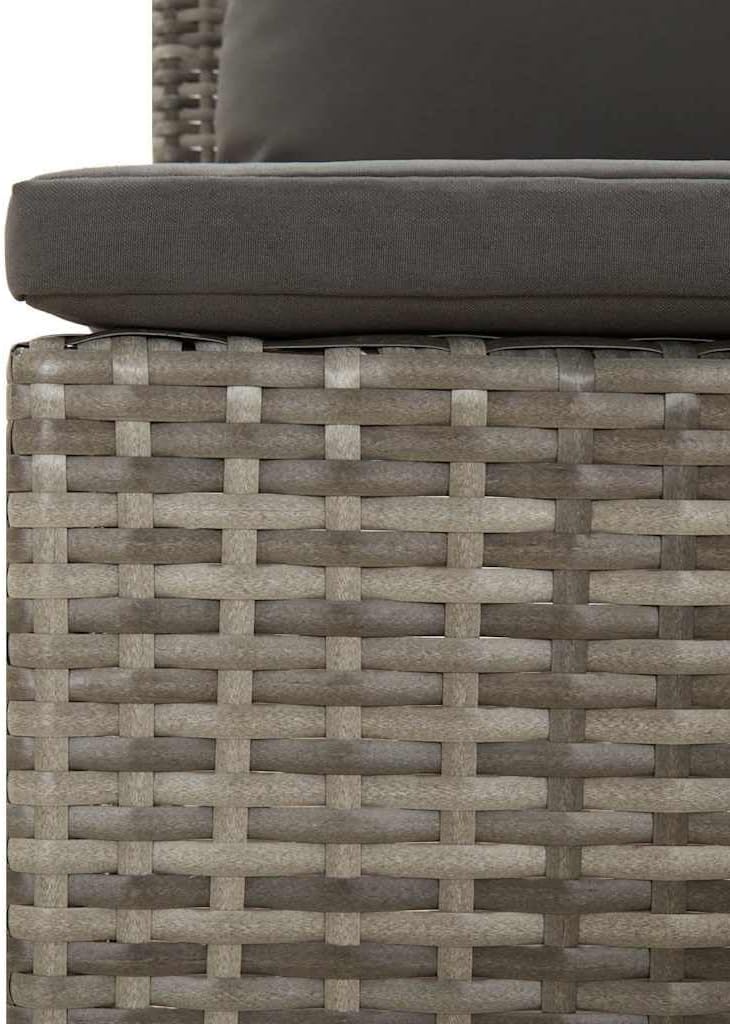 vidaXL 2-Piece Lounge Set with Cushions Poly Rattan Grey, Lounge Set Garden, Lounge Set Outdoor, Lounge Set, Lounge Sofa Garden, Garden Set Lounge, Garden Set - QUORE