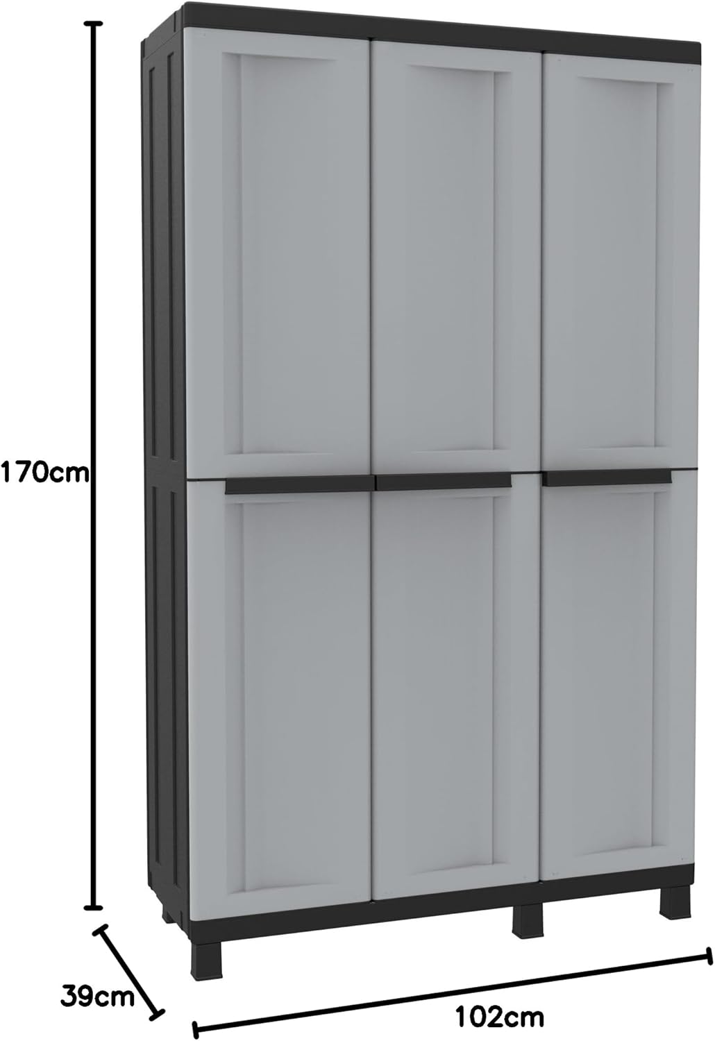 Terry 1002710 High Plastic Cabinet, 3 Doors - QUORE