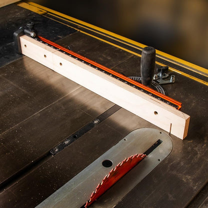 O'Skool Mijter Gauge Extension Fence System met standaard sleuf en stop gaten, telescopische hek en flip stop