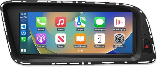 Ninetom Car Radio 8.9 Inch Touch Screen with Wireless Carplay and Android Car for 2009-2017 Audi Q5 with 3G MMI+ System, Supports Mirrorlink, Camera, Navigation - QUORE