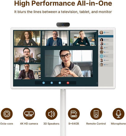 32 inch draagbaar scherm – smart display – portable monitor – touchscreen scherm – Android tablet – Full HD In-Cell Touchscreen – Ingebouwde 6800mAh Batterij – Voice-gestuurde Afstandsbediening