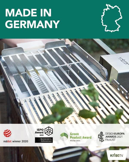 knster Grill Original - mobiele BBQ houtskoolgrill voor onderweg - tot 8 personen Knister Original
