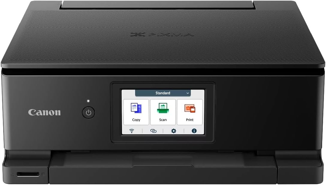 IC-Office TS8750 3-in-1 Multifunctional Inkjet Printer (Print, Copy, Scan, SD Card, Duplex, WLAN, AirPrint) Black + 24 XXL Ink Cartridges - QUORE