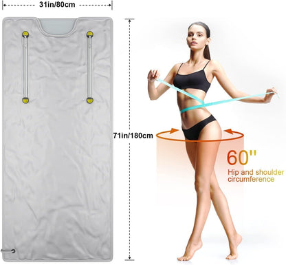 Portable Sauna Infrared Sauna Blanket 2 Zone Digital Home Sauna Blanket Professional Detox Therapy Sauna Portable Oxford Sauna Blanket with 4 Safety Protection for Hot Sweating, Relaxation - QUORE
