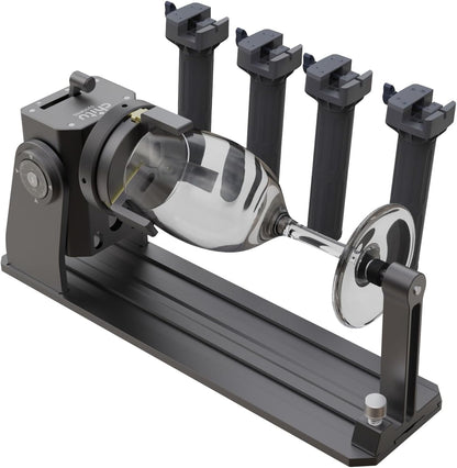 Lasergraveerrol Voor Cilinderobjecten – Roterende Rol – Rotatierol – Graveerrol – Laserrol – 3-in-1 Klemsysteem – 180° Hoekinstelling