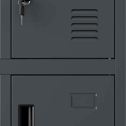 Jan Nowak metal school locker with 8 separate compartments lockable spindle box for school and dressing room with ventilation label holders and locks compact locker cabinet 172 x 56 x 45 cm - QUORE