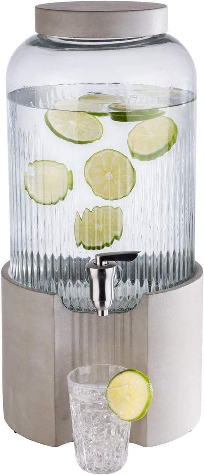 APS drankdispenser "Element" – premium dispenser voor dranken van beton, glas en roestvrij staal met dikke, stabiele wanden en een brede opening voor ingrediënten