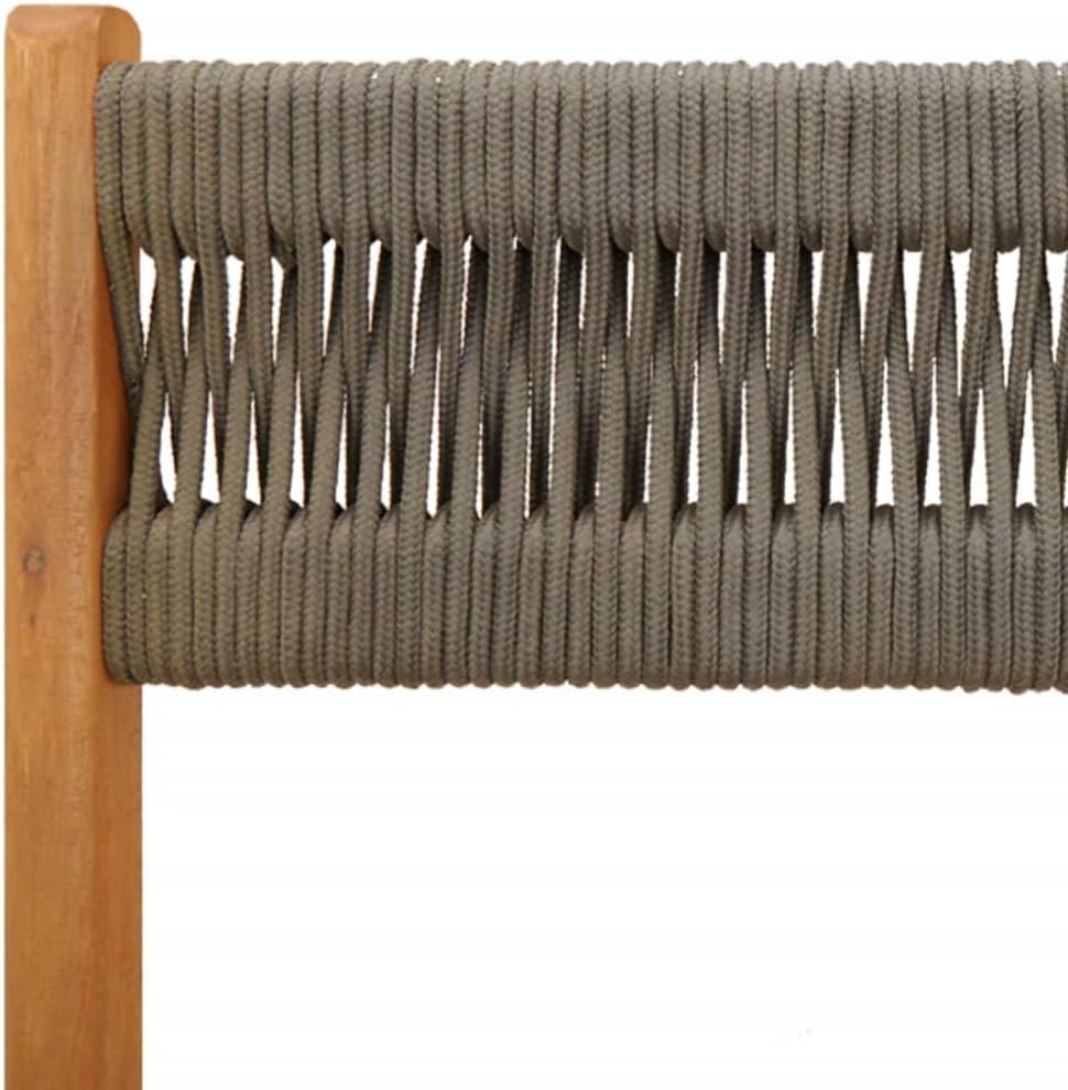 Gecheer Pack of 6 Folding Garden Chairs Grey Solid Wood Acacia Wood Armchair Outdoor Dining Chairs Outdoor Patio Chairs P3214605 - QUORE