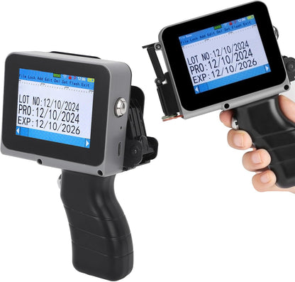 Barcode-datumprinter, draagbare inkt-straal-printer, 4,3-inch touchscreen-handprinter voor tekst-QR-code-afbeelding