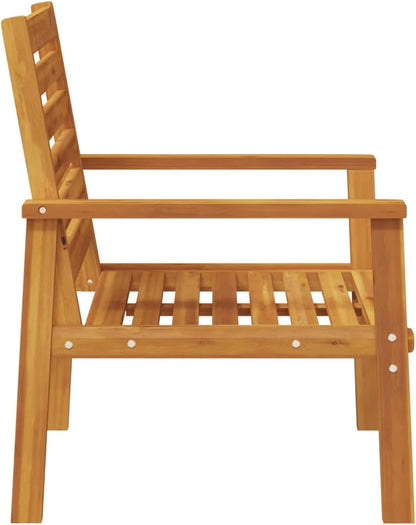 Garden Chair Set of 2 66.5 x 65 x 81 cm Solid Wood Acacia Wood Armchair Lounge Chair Chair for Bedroom - QUORE