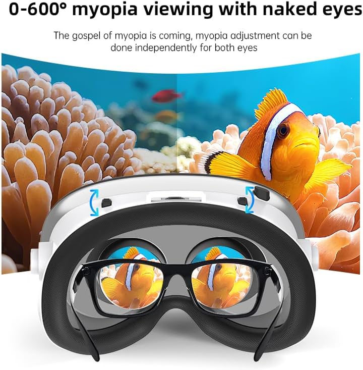 VR Headset voor iPhone en Android, 3D Virtual Reality VR Bril Met blauwe lichten voor VR Games Films & Video, Ondersteuning 4.7-7.0 "telefoon voor Jonge geitjes & Volwassenen met Afstandsbediening