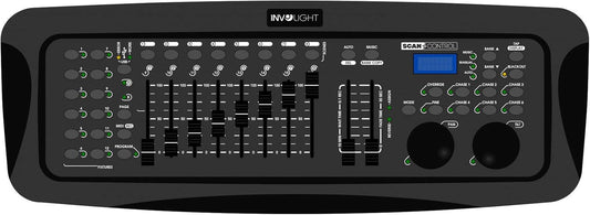 Involight ScanControl DMX-512 controller, 12 apparaten met elk tot 16 DMX-kanalen bestuurbaar, jogwheels, USB