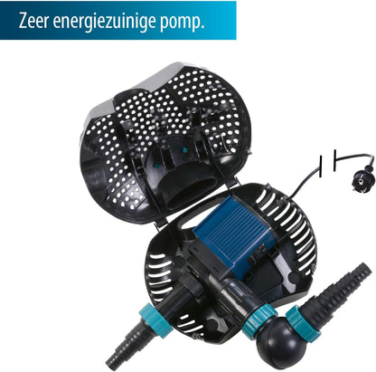 AquaForte O-13000 Plus, 110 watt, debiet 13 m³/uur, hoogte 5,5 meter, kabellengte 10 meter, voor waterlopen, watervallen, fonteinen, filters