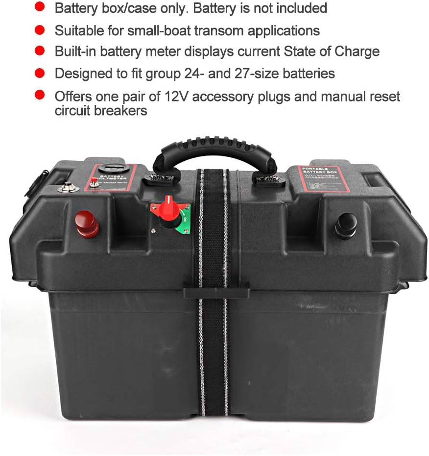 2 X Accubak Fittingen, Boot Accubak, Dioche Plastic Trolling Motor Power Center Station Accubak Usb & 12V Lader Poort