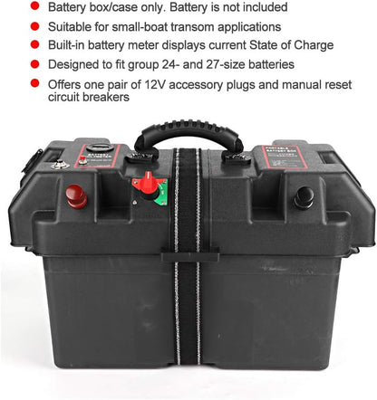 2 X Accubak Fittingen, Boot Accubak, Dioche Plastic Trolling Motor Power Center Station Accubak Usb & 12V Lader Poort