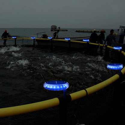 Marine Navigation Light, Outdoor Navigation Lights Solar Powered IP67 6 Modi Meerdere Functies met Draadloze Afstandsbediening