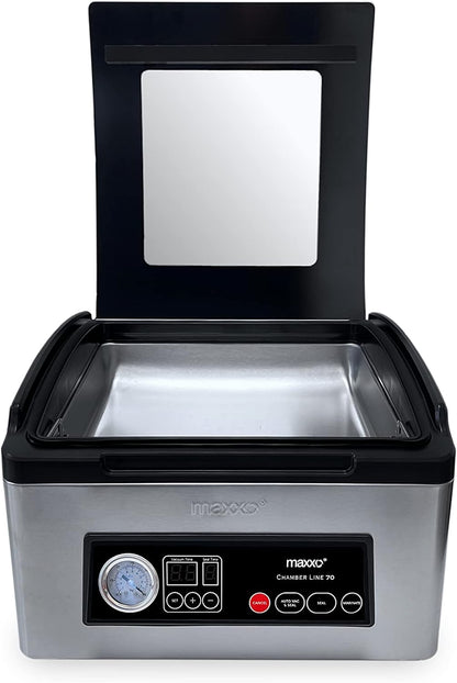Maxxo VM ChamberLine 70 vacuümmachine, 7 l, professionele vacuümverpakker voor vloeistoffen 72 liter/min + 30 stuks vacuümzakken inbegrepen