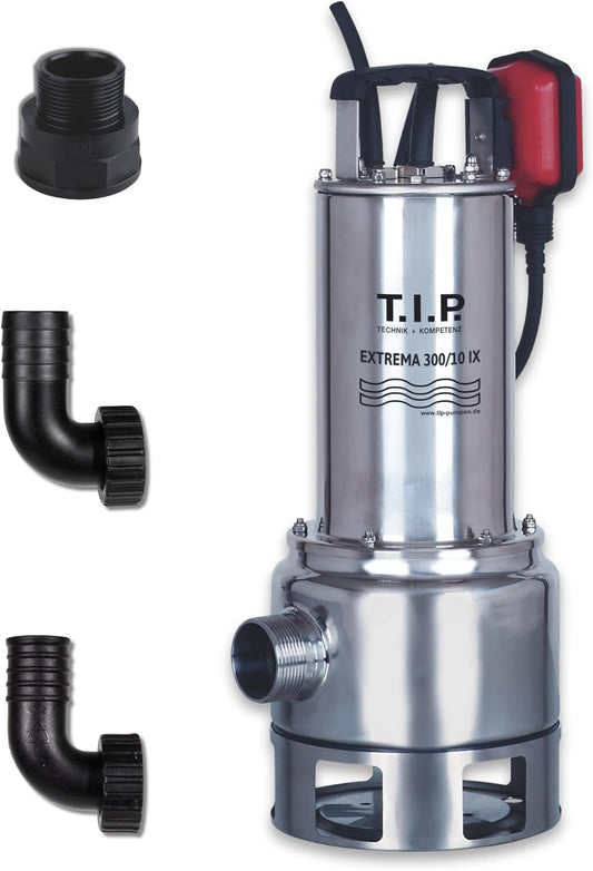 Vuilwaterpomp – Dompelpomp – Bouwpomp – Afwateringspomp – Pomp – 19.500 l/u Debiet – Roestvrijstalen Loopwiel