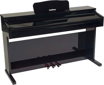 Digitale piano zwart glanzend – Elektrische piano – Pianomeubel – Meubelpiano – 88-toetsen piano – 88 gewogen toetsen met progressieve hammer action – Bluetooth en 3 pedalen inbegrepen