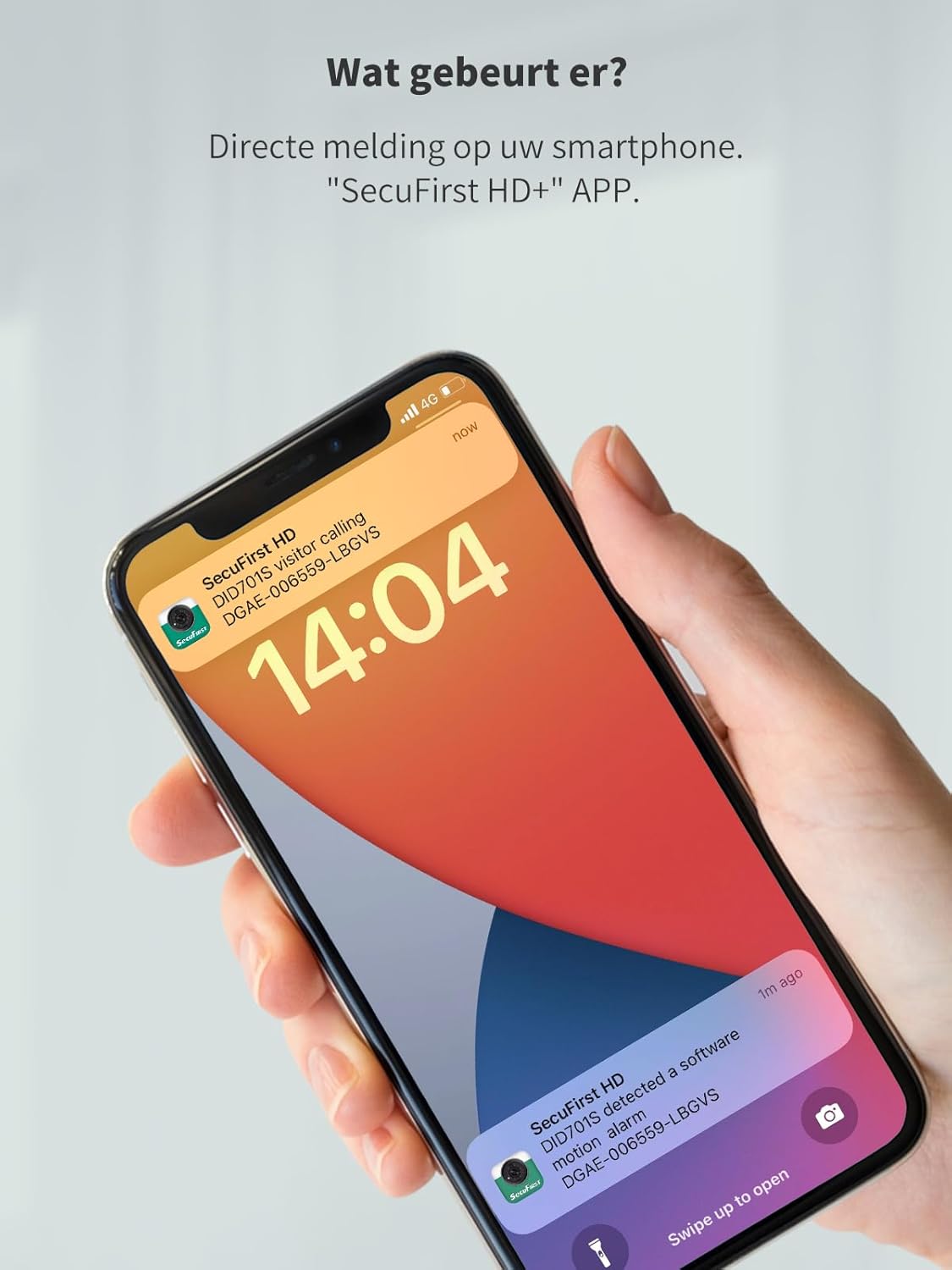 SecuFirst Slimme Video Deurbel met Camera met Draadloze Gong,Bedraad Doorbell, + SD Kaart 64GB opslag,Geen Verborgen Kosten, 2-Weg Audio, Zilver- DID701S