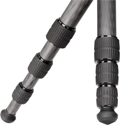 Carbon statief met kogelkop – Fotostatief – Camera statief – Driepoot – Reisstatief – Max. hoogte 161 cm – 10 laags carbon, draagvermogen 8 kg
