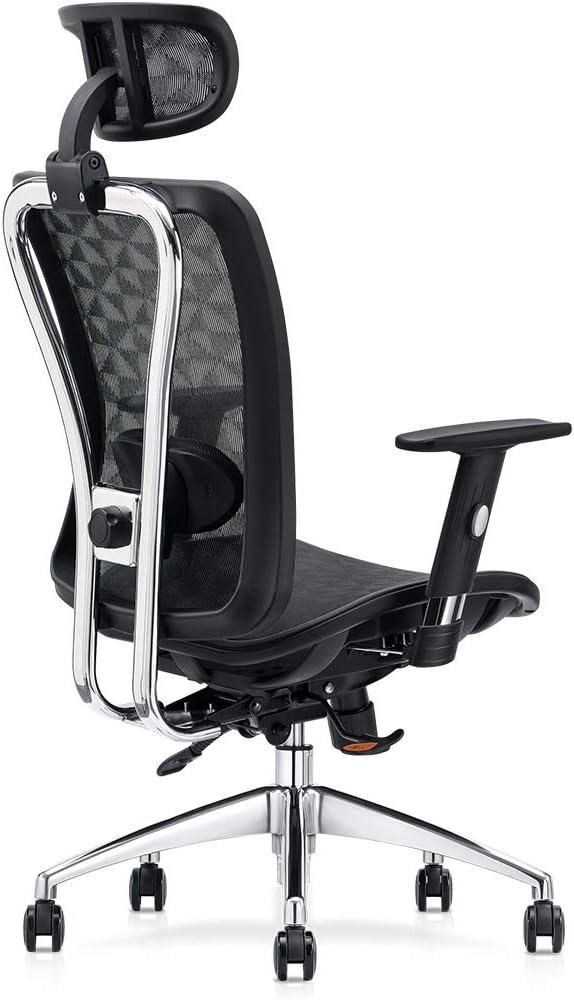 Bureaustoel – Computerstoel – Werkstoel – Bureaustoel Ergonomisch – Office Chair – Verstelbare Lendensteun – EN1335-Gecertificeerd – Belastbaar Tot 150 Kg