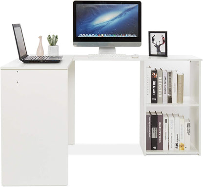 Mondeer Hoekbureau, hout, wit, 108 × 135 × 73,5 cm