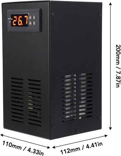 Aquarium Waterkoeler EU Stekker – Aquariumkoeler, Waterkoeler, Chiller, Koelmachine – Voor Tot 35L – 120W Vermogen, Digitaal Display
