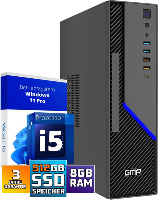 GMR Ultra Slim i7 Office PC, Business Office Computer, 3 jaar garantie, 32 GB RAM, 1000 GB SSD, DVD±RW, USB 3, Windows 11 Prof, wifi Bluetooth