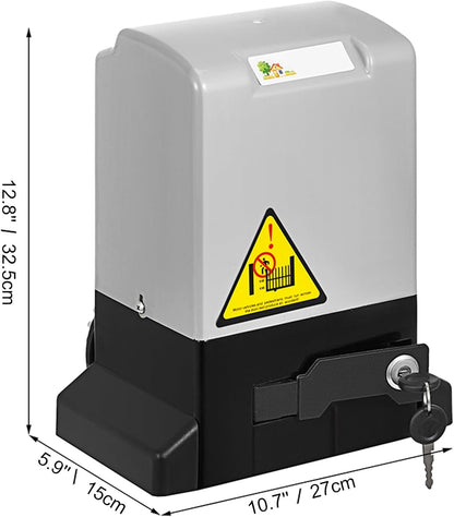 VEVOR Deuropener, exploitant, 600 kg, automatische schuifdeuropener, afstandsbediening, meer dan 30 m, metalen ritssluiting, 4 m scheidingsrail, fotocel, sleutels, schuifdeurmotor