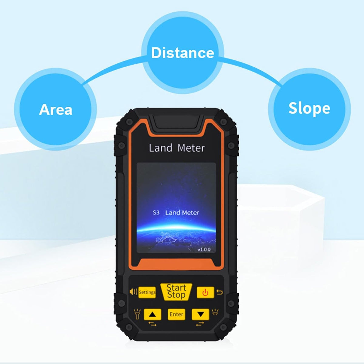 Landmeter, 2.4In Color Screen GNSS Handheld Landmeter, Mini Portable Handheld GPS Surveyor Area Measurement Tool, voor Gebied, Helling, Afstandsmeting