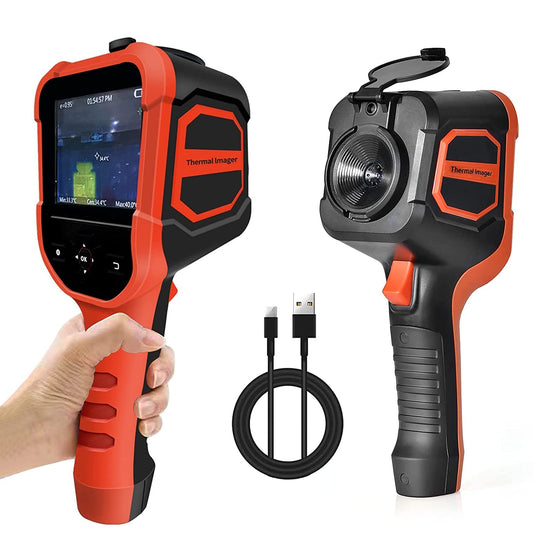Infrarode Thermische Beeldvormingscamera, 210 x 160 IR Resolutie Handheld Thermische Beeldvormingscamera 9Hz Refresh Rate, Navulbare 6GB MicroSD met Dalingsduurzaamheid voor Motor, Motor
